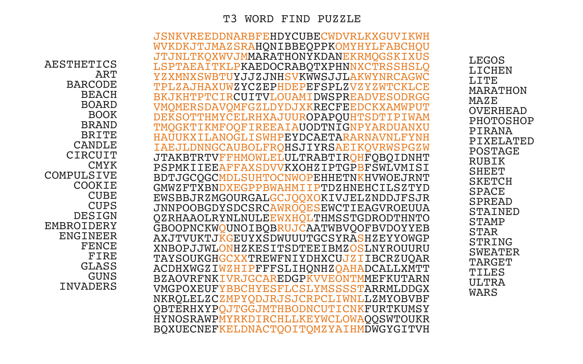 T3 Word Find